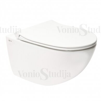 Potinkinis WC rėmas SAT su pakabinamu klozetu SAT Infinitio baltos spalvos 6