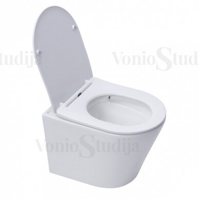 Potinkinis WC rėmas SAT su pakabinamu klozetu SAT Infinitio Compact Rimless 6