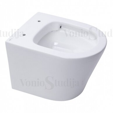 Potinkinis WC rėmas SAT su pakabinamu klozetu SAT Infinitio Compact Rimless 7
