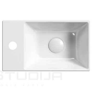 Praustuvas GSI Kube X apsauga ExtraGlaze su skyle maišytuvui kairėje baltas 23x40x12 cm Praustuvas GSI Kube X apsauga ExtraGlaze su skyle maišytuvui kairėje baltas 23x40x12 cm