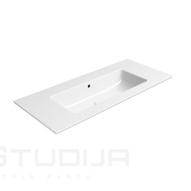 Praustuvas GSI PURA su EXTRAGLAZE® danga 102x46cm be skylės maišytuvui
