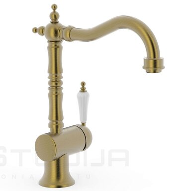 Praustuvo maišytuvas Tres-Classic matinio sendinto žalvario spalvos Praustuvo maišytuvas Tres-Classic matinio sendinto žalvario spalvos