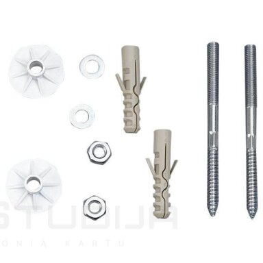 Praustuvo tvirtinimo varžtų komplektas 10x120mm, 2vnt Praustuvo tvirtinimo varžtų komplektas 10x120mm, 2vnt