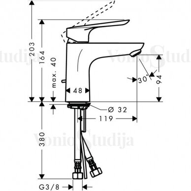 Praustuvo maišytuvas Hansgrohe Logis E HG71161000 1