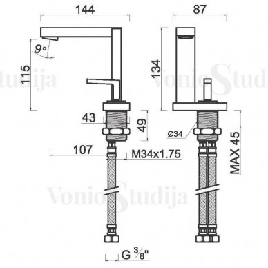 Praustuvo maišytuvas Sapho Joystick 2