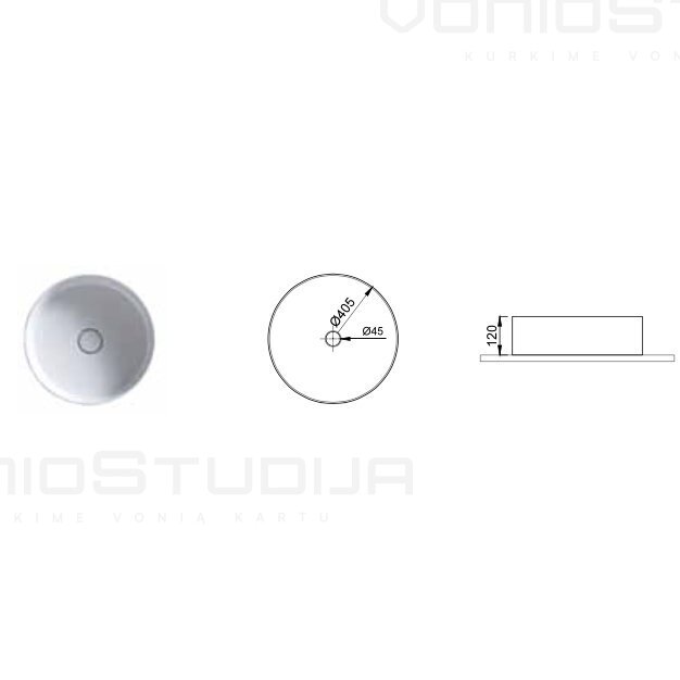 Praustuvas Alice Ceramica Hide su itin plonomis briaunomis 4