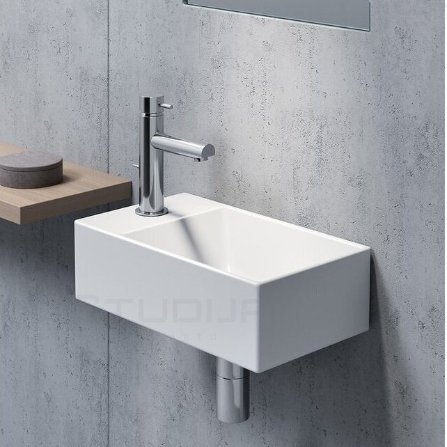 Praustuvas GSI Kube X apsauga ExtraGlaze su skyle maišytuvui kairėje baltas 23x40x12 cm 2 Praustuvas GSI Kube X apsauga ExtraGlaze su skyle maišytuvui kairėje baltas 23x40x12 cm 2