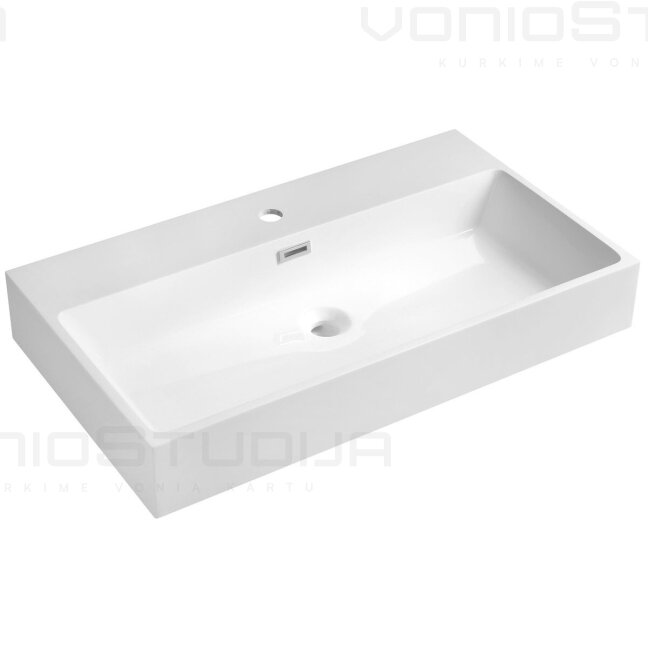 Praustuvas Sapho AQUATIC lieto akmens 80x46 cm
