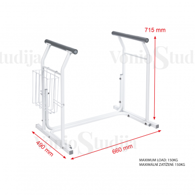 Rėmas prie tuoleto prisilaikymui HANDICAP A0110101 4