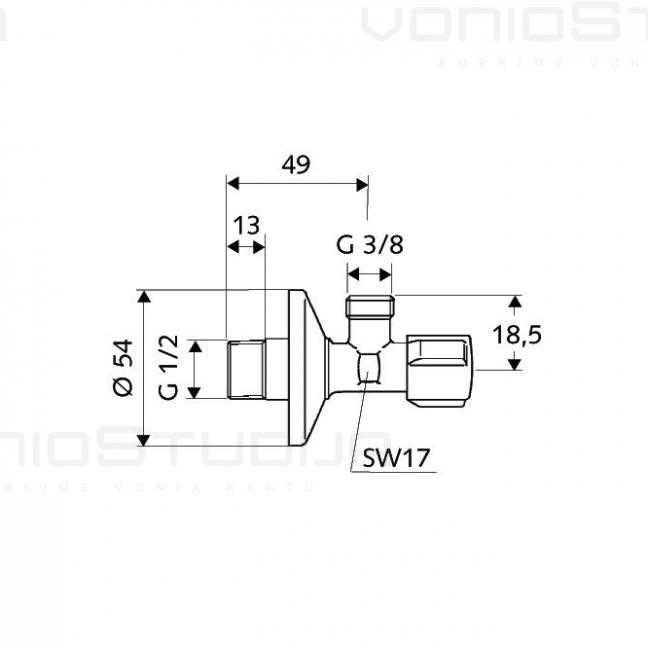 Schell Comfort kampinis ventilis 05 212 06 99 | MAIŠYTUVAI VONIAI ...