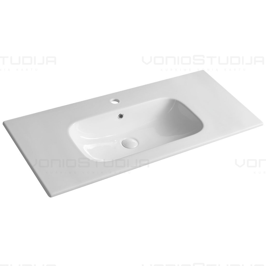 Siaura vonios spintelė su praustuvu Sapho CIRASA 101x46,5cm balta 1 Siaura vonios spintelė su praustuvu Sapho CIRASA 101x46,5cm balta 1