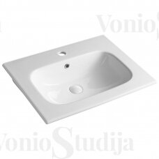 Vonios spintelė su praustuvu CIRASA 61x46,5 cm balta