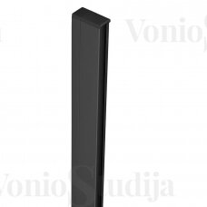 ZOOM LINE BLACK dušo kabinos praplatinimo profilis 15mm juodas matinis