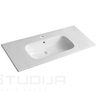 Siaura vonios spintelė su praustuvu Sapho CIRASA 101x46,5cm sidabrinio ąžuolo spalvos