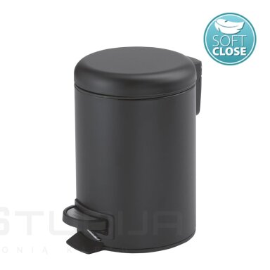 Šiukšliadėže Potty juoda matinė Šiukšliadėže Potty juoda matinė