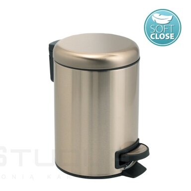 Šiukšliadėže Potty matinio aukso spalvos 5L Šiukšliadėže Potty matinio aukso spalvos 5L