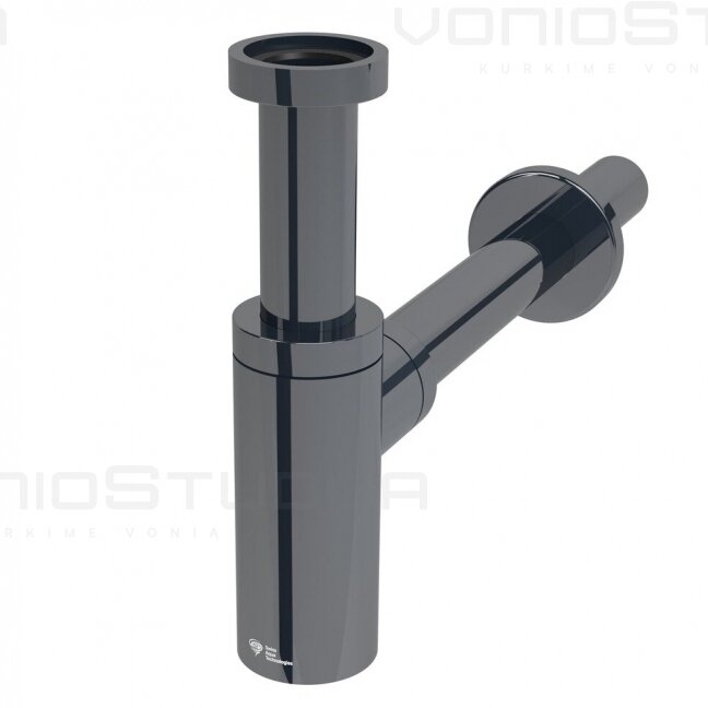 Sifonas praustuvui SAT DARK 5/4 DN32 Gunmetal PVD spalvos Sifonas praustuvui SAT DARK 5/4 DN32 Gunmetal PVD spalvos