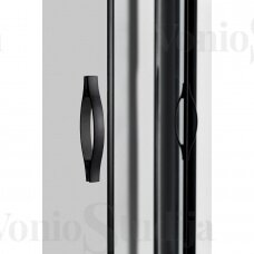 Skaidraus stiklo dušo kabina GELCO SIGMA SIMPLY juodos matiinės spalvos korpuso dalys 100x80cm