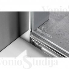 Skaidraus stiklo dušo kabina GELCO SIGMA SIMPLY chromo spalvos korpuso dalys 1200x700 mm