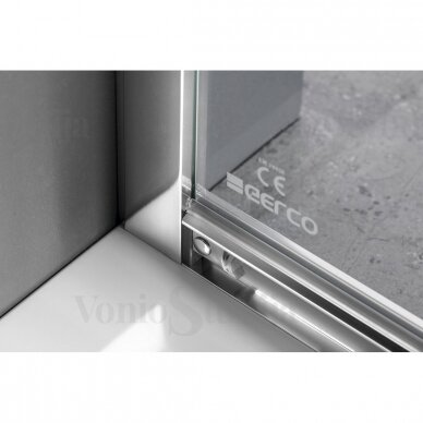 Skaidraus stiklo dušo kabina GELCO SIGMA SIMPLY chromo spalvos korpuso dalys 100x80cm 7