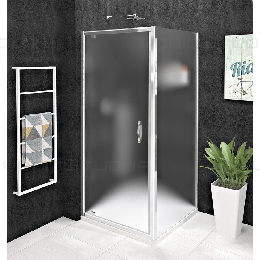 Matinio stiklo dušo kabina GELCO SIGMA SIMPLY chromo spalvos korpuso dalys 900x900mm Matinio stiklo dušo kabina GELCO SIGMA SIMPLY chromo spalvos korpuso dalys 900x900mm