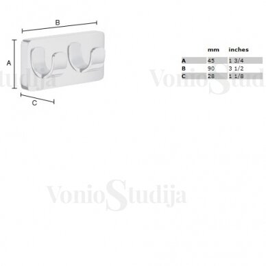 Smedbo dvigubas kabliukas Ice OK356 1