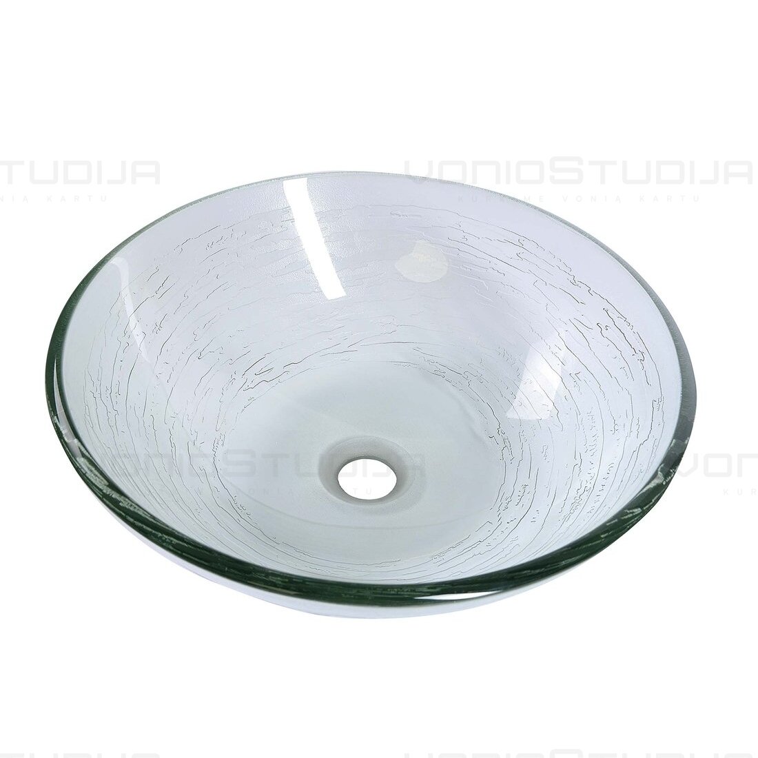 Pastatomas stiklinis praustuvas Ripple 42cm  2501-18 4