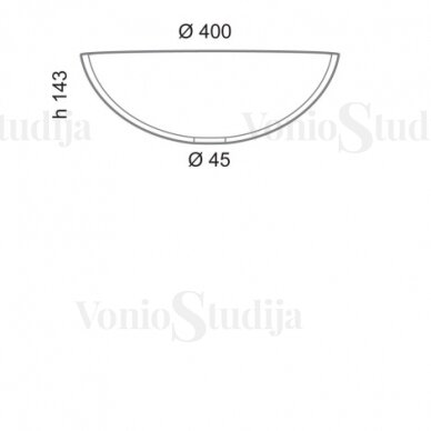 Stiklinis praustuvas MURANO 40x13cm  AL5318-65 1