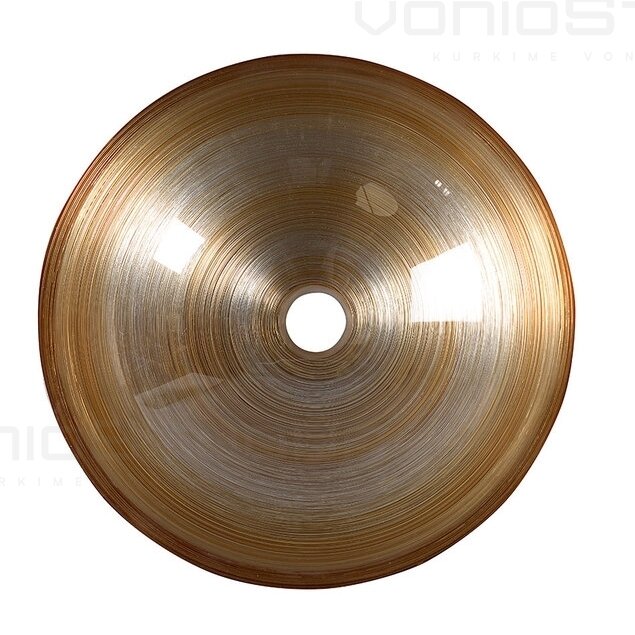 Stiklinis praustuvas MURANO SOFT BROWN 40x13cm AL5318-67 1