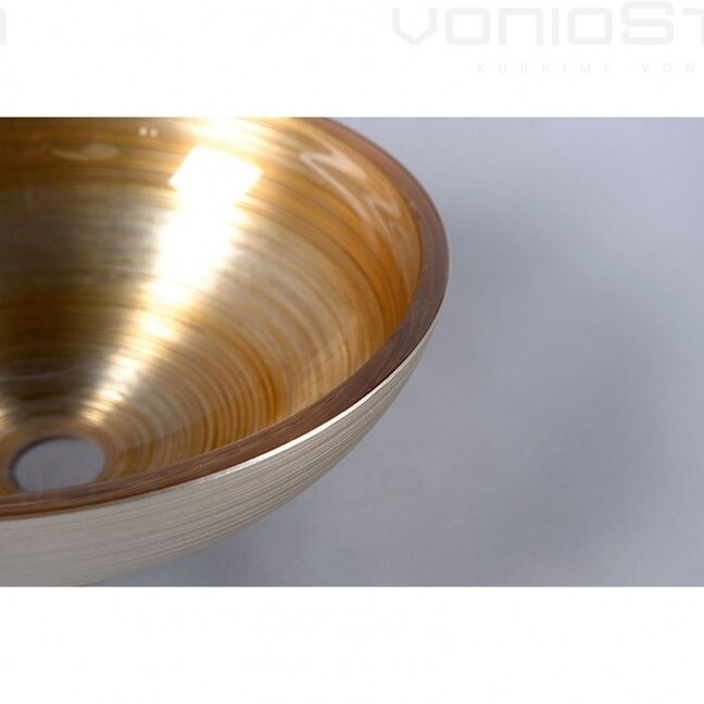 Stiklinis praustuvas MURANO SOFT BROWN 40x13cm AL5318-67 4 Stiklinis praustuvas MURANO SOFT BROWN 40x13cm AL5318-67 4