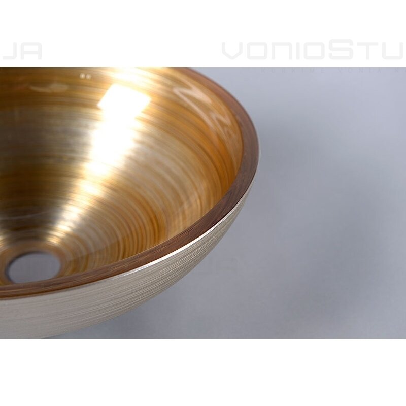 Stiklinis praustuvas MURANO SOFT BROWN 40x13cm AL5318-67 4 Stiklinis praustuvas MURANO SOFT BROWN 40x13cm AL5318-67 4