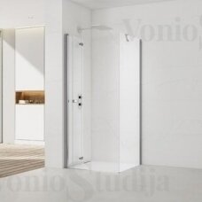 Sulankstomų durų dušo kabina SAT SK 90x100cm chromo spalvos