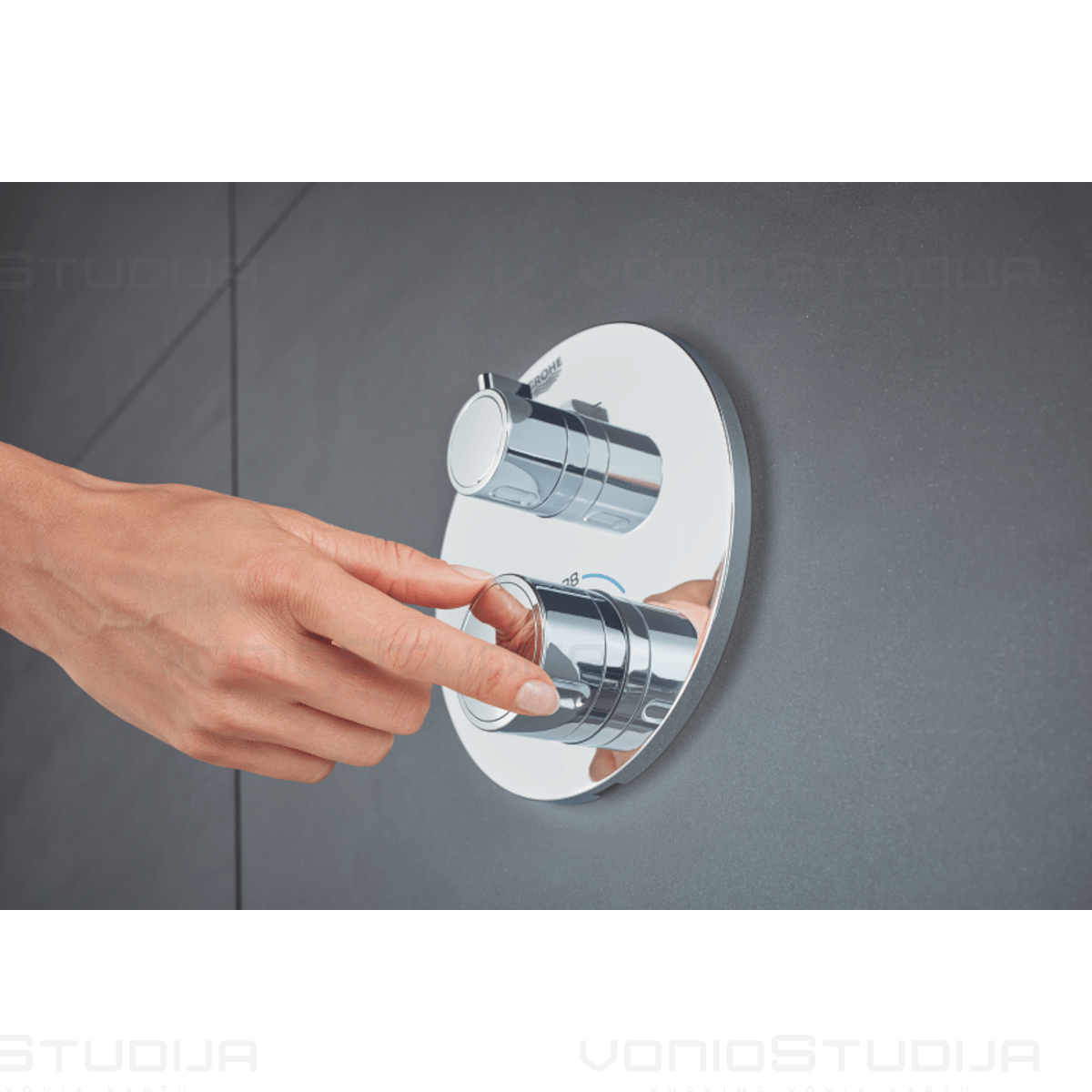 Grohe Grohtherm termostatinis maišytuvas chromo spalvos 1 Grohe Grohtherm termostatinis maišytuvas chromo spalvos 1