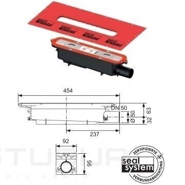 Tece Drainprofile 3 in 1 dušo latako komplektas 9