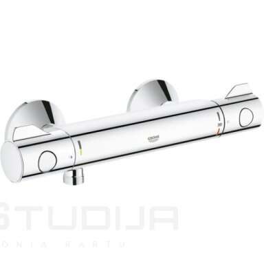 DEMM dušo stovo su lietaus galva ir termostatinio maišytuvo GROHE Grohtherm 800 komplektas