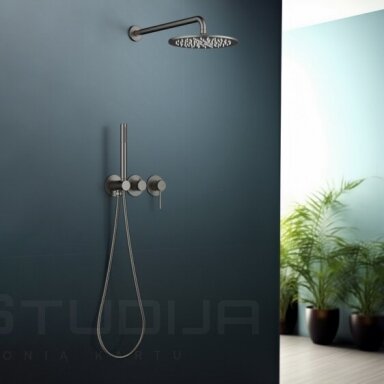 Potinkinė dušo sistema BlueWater Boston gunmetal spalvos BOS-ZKP.350 Potinkinė dušo sistema BlueWater Boston gunmetal spalvos BOS-ZKP.350