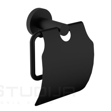 Tualetinio popieriaus laikiklis su uždanga Sapho X-ROUND BLACK Tualetinio popieriaus laikiklis su uždanga Sapho X-ROUND BLACK