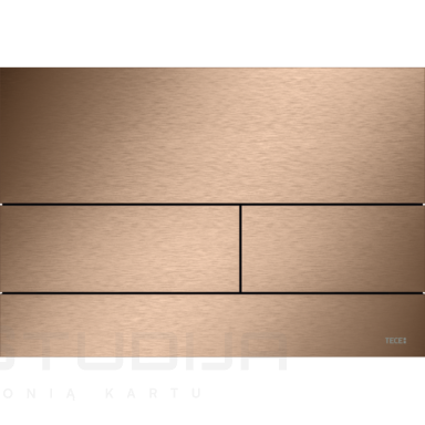 Vandens nuleidimo dvigubas klavišas TECEsquare matinė, Red Gold (atspari pirštų antspaudams) spalvos Vandens nuleidimo dvigubas klavišas TECEsquare matinė, Red Gold (atspari pirštų antspaudams) spalvos