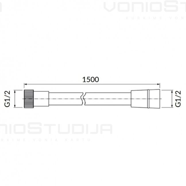 Vario spalvos dušo žarna Omnires 029CP 150 cm 1 Vario spalvos dušo žarna Omnires 029CP 150 cm 1