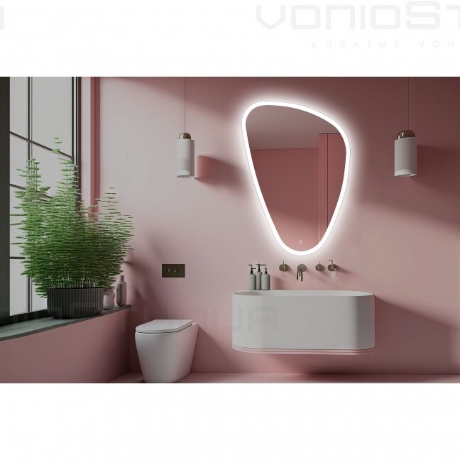 Veidrodis su led apšvietimu Arifana LED 69x96 cm 1