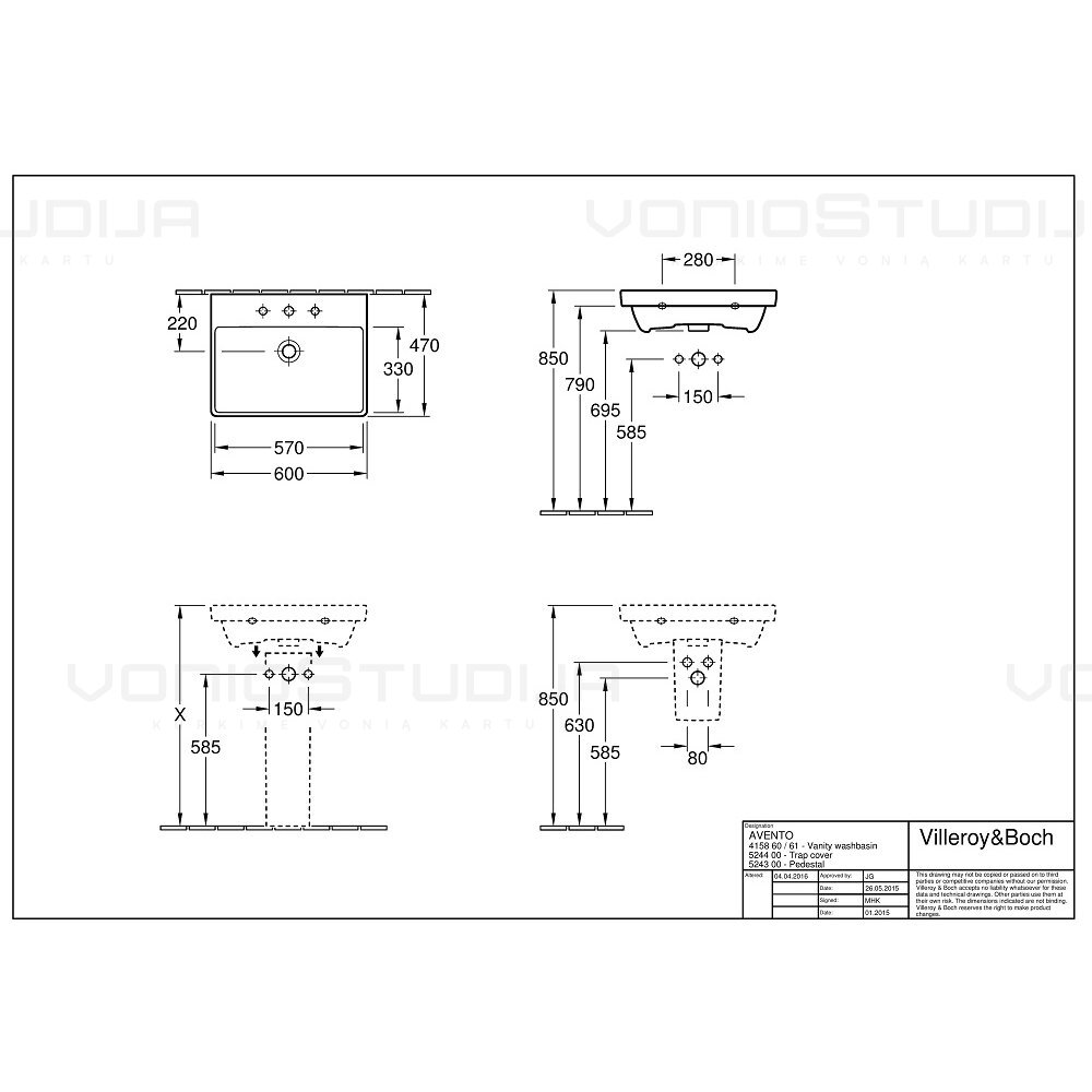 Villeroy&Boch praustuvas 600x470 Avento 41586001 1 Villeroy&Boch praustuvas 600x470 Avento 41586001 1