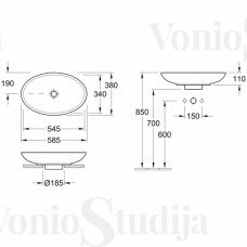 Villeroy&Boch baldinis praustuvas 585x380 Loop&Friends 51510001