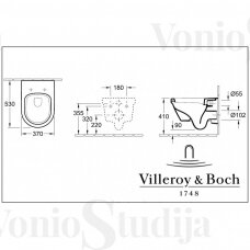 Villeroy&Boch Omnia Architectura su Rimless pakabinamas klozetas su softclose dangčiu