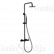 Virštinkinė dušo sistema Imex Monza juodos matinės spalvos