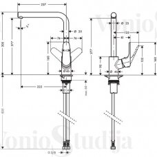 Virtuvinis maišytuvas Hansgrohe Focus M41