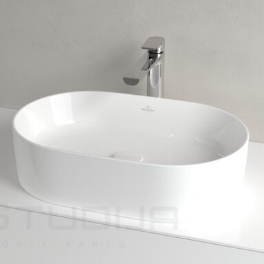 Villeroy&Boch Collaro 56x36cm su CeramicPlus danga 4A1956R1 pastatomas praustuvas