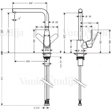 Virtuvinis maišytuvas Hansgrohe Focus M41 1