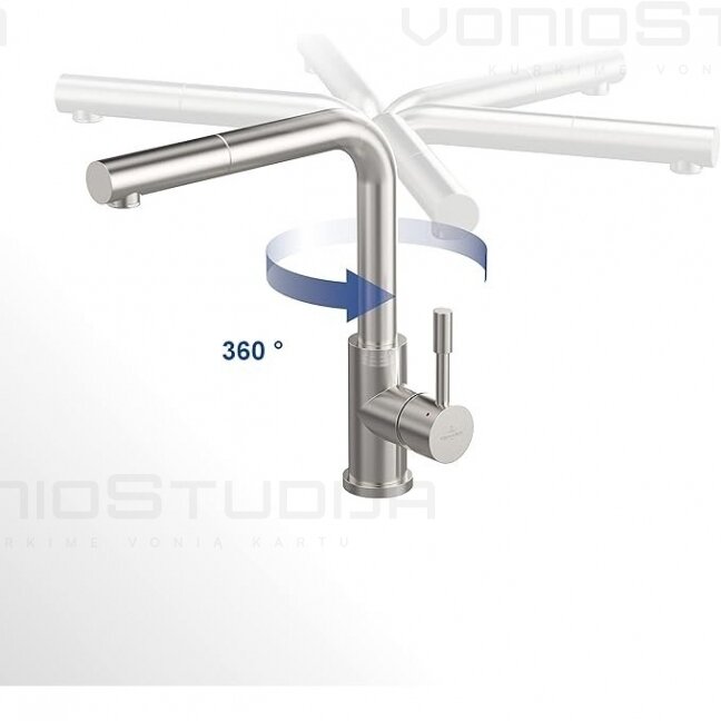 Villeroy & Boch virtuvinis maišytuvas su ištraukiamu dušeliu Steel Shower nerūdijantis plienas 4