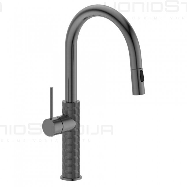 Virtuvinis maišytuvas Sapho Flawo su ištraukiamu dušeliu gunmetal spalvos Virtuvinis maišytuvas Sapho Flawo su ištraukiamu dušeliu gunmetal spalvos