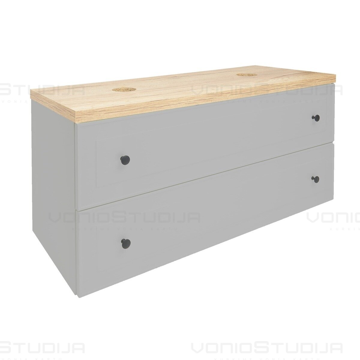 Vonios spintelė pastatomiems praustuvams Naturel Forli 120 cm pilkos matinės spalvos 1 Vonios spintelė pastatomiems praustuvams Naturel Forli 120 cm pilkos matinės spalvos 1